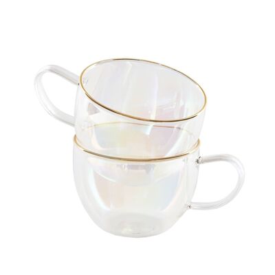 G&Tea Glass Tea Cups Set of 2