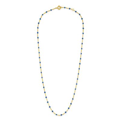 Collier résine bleue roi