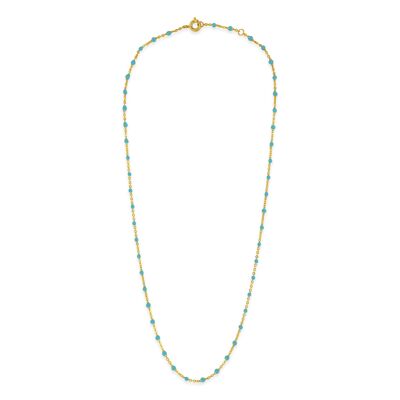 Collier résine turquoise