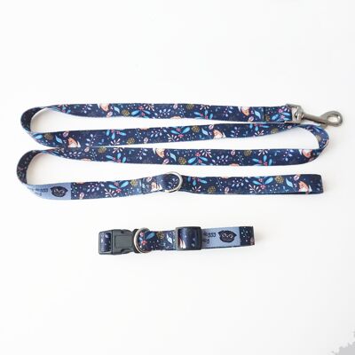 Enchanted Forest print  lead and collar set