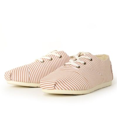 Sneakers a righe beige