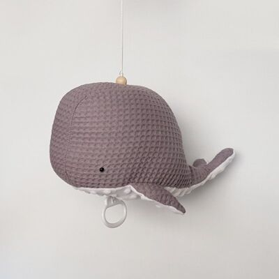 Music box Whale Grey