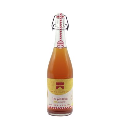 Limonade au Thé pétillant Artisanal et BIO : Infusion de Rooibos  aux Agrumes 75 cl