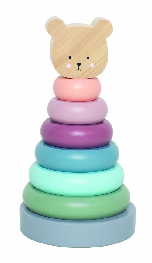 Jeu pyramide en bois teddy
