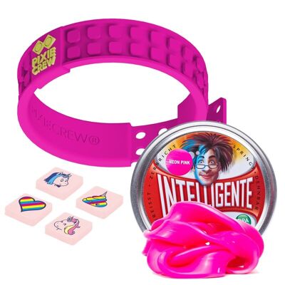 Armband + Intelligente Knete (Pink / Neon Pink)