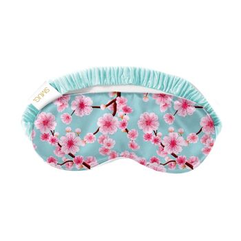 Masque de sommeil en satin - Imprimé fleurs de cerisier 1