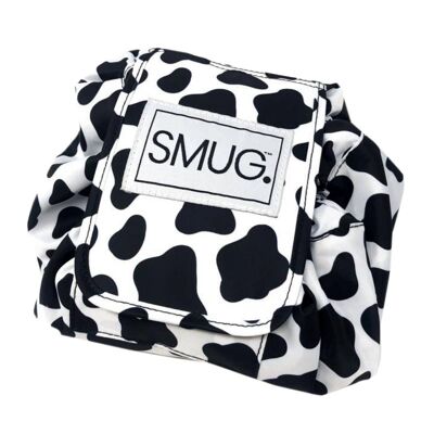 Flat Lay Makeup/Wash Bag - Cow Print