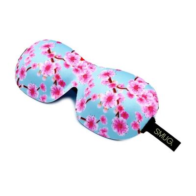 Juego de bolsa de accesorios y máscara para dormir contorneada - Cherry Blossom