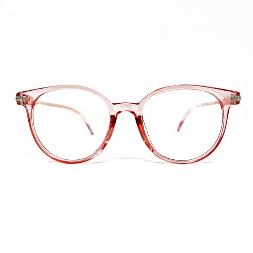 Blue Light Blocking Glasses - Clear Pink