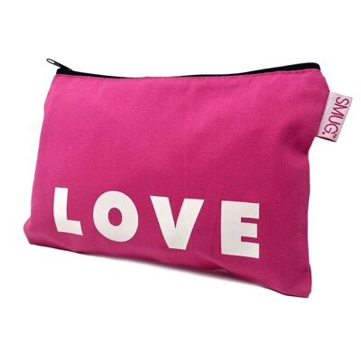 Borsa da viaggio - Love Print, rosa brillante