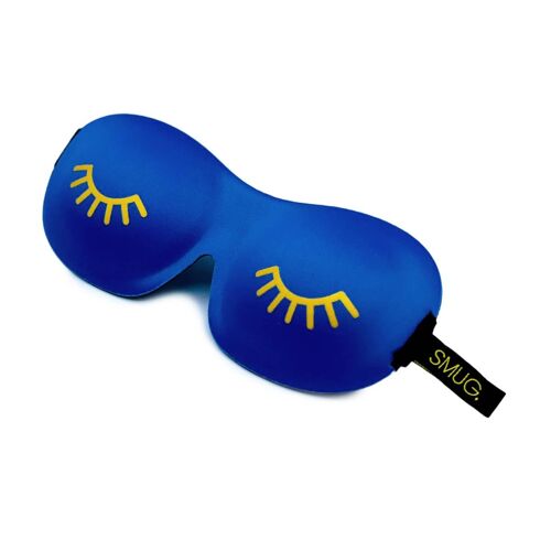 Contoured 3D Blackout Sleep Mask - Wink Print, Blue