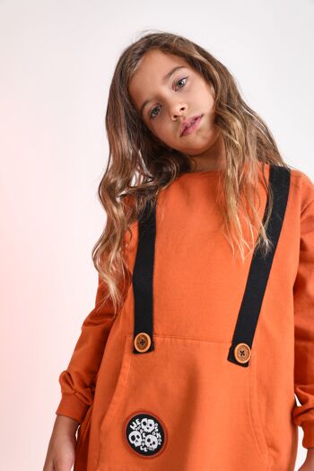 SWEAT-SHIRT LONG EN PELUCHE AVEC POCHE SABLE 3