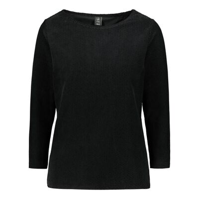 WRAP BACK SHIRT, Black velour