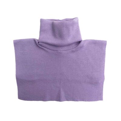 Merino wool polo collar, lavender