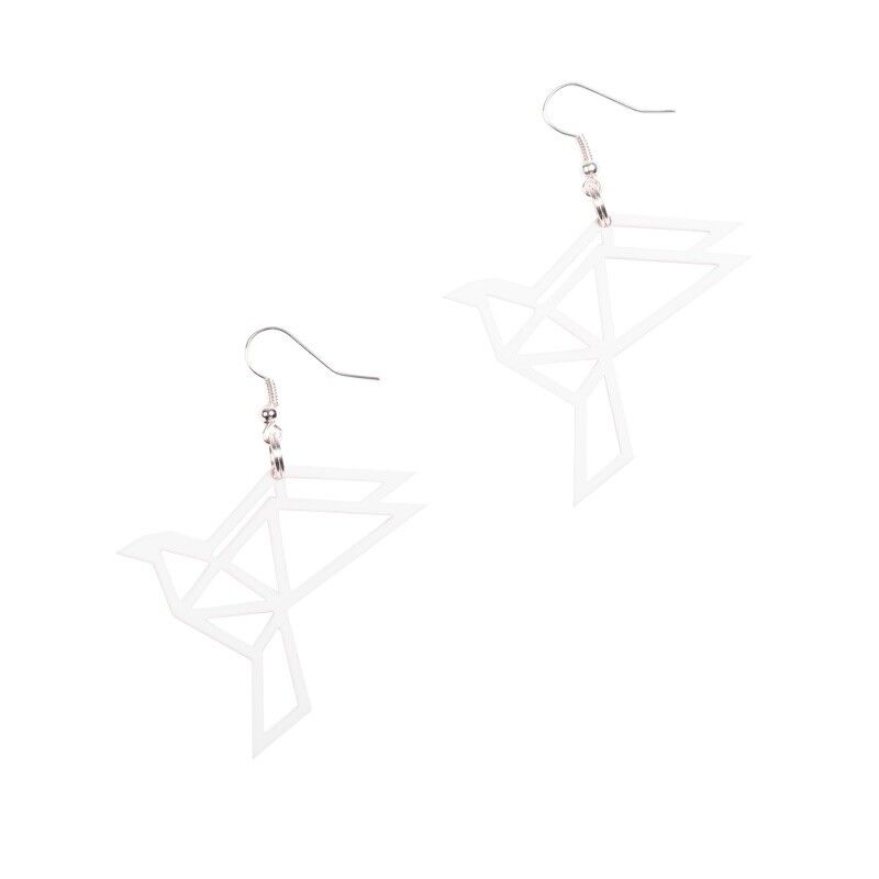 Achat BOUCLES D'OREILLES ORIGAMI SWAN MINI, NOIR en gros