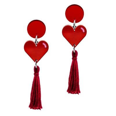 Boucles d'oreilles SYDÄN, ROUGE