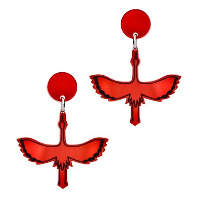 Orecchini Sfera Crane, Rosso