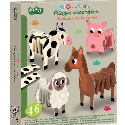Creative kit for children, Folding accordions "Farm animals"