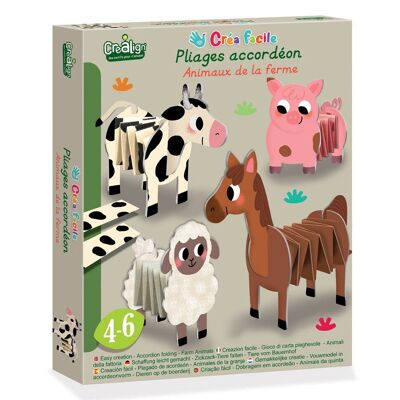 Pliegues en acordeón "Animales de granja"