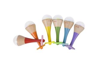 Classic World - Maracas Arc-en-ciel - 5,5x16x5,5cm 1