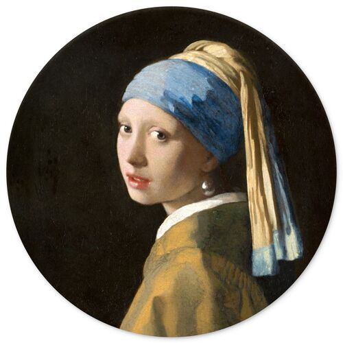 Muurcirkel Meisje met de Parel Johannes Vermeer - 30 cm - wandcirkel