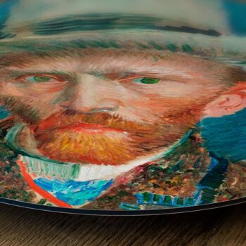 Cercle mural autoportrait Vincent van Gogh - 45 cm - cercle mural 2