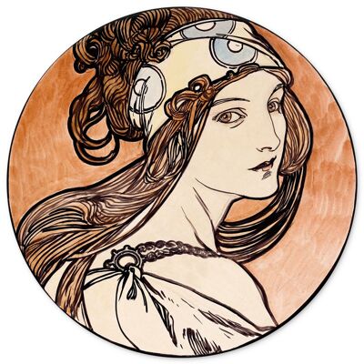 Cercle mural Over the Shoulder Alphonse Mucha - 30 cm - cercle mural