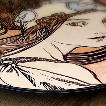 Cercle mural Over the Shoulder Alphonse Mucha - 60 cm - cercle mural 2