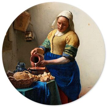 Cercle mural La Laitière Johannes Vermeer - 30 cm - cercle mural 1