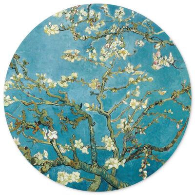 Muurcirkel almond blossom Vincent van Gogh - 30 cm - wandcirkel