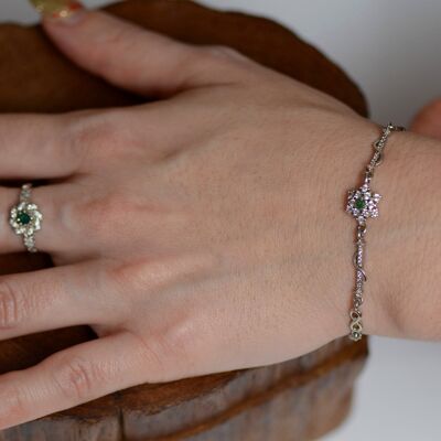 Emeralds zirconia  bracelet
