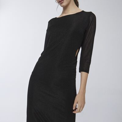 YONE Knee-length Dress With Waist Cut-outs in Black.