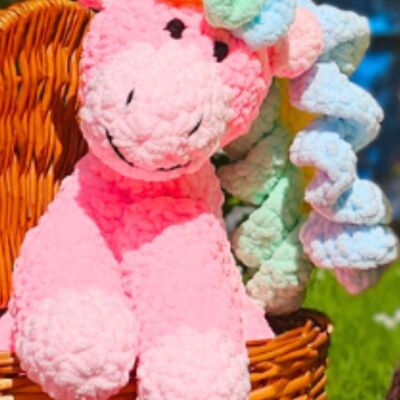 Juguete de peluche de unicornio hecho a mano éticamente