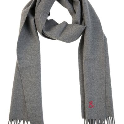 Plain gray wool scarf