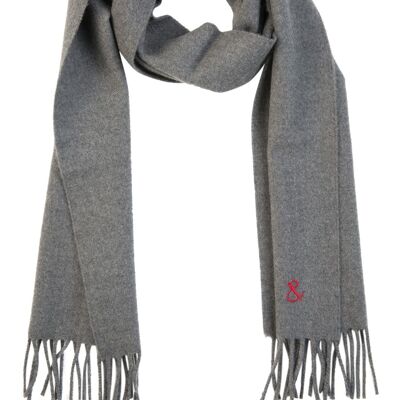 Plain gray wool scarf