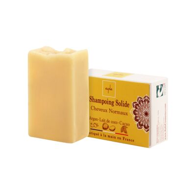 Champú sólido de argán y leche de coco para cabello normal - 100g