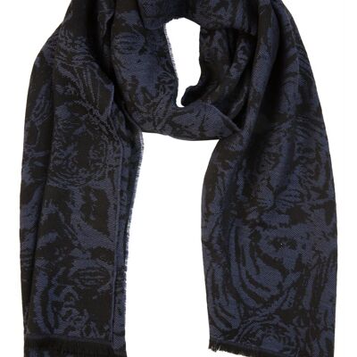 Tiger print wool scarf