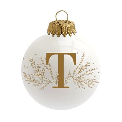 Christmas bauble Alphabet Letter T - Sophie Rivière