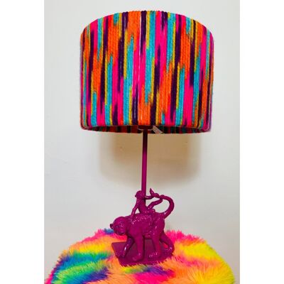 Vibrant Pink Monkey and Multi Lampshade