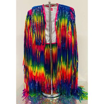 SAMPLE Chunky Carnival Tinsel Jacket Size 14