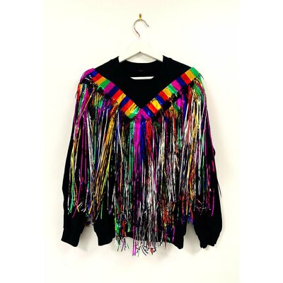 Black Tinsel Sweater Size 10-12