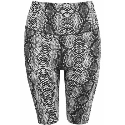 Grey Snake Print Cycling Shorts