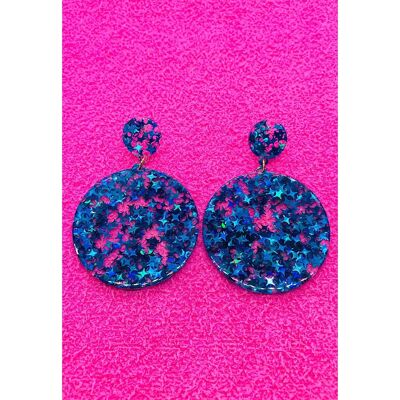 Blue Lagoon Sequin Earrings