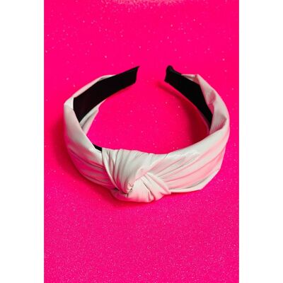 White Pvc Knotted Headband