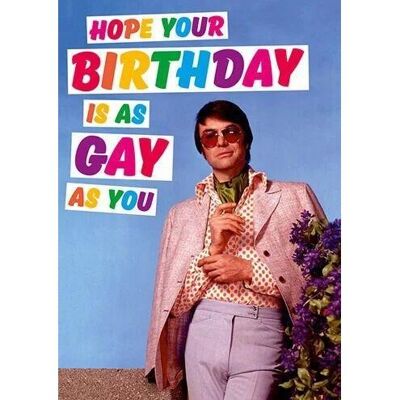 Hope Your Birthday Is As Gay As You Funny Birthday Card