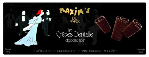 Étui 18 crêpes dentelle chocolat noir