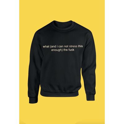 What (and I cannot stress this enough) the Fuck Black Unisex Sweater ONE WEEK PRE-ORDER