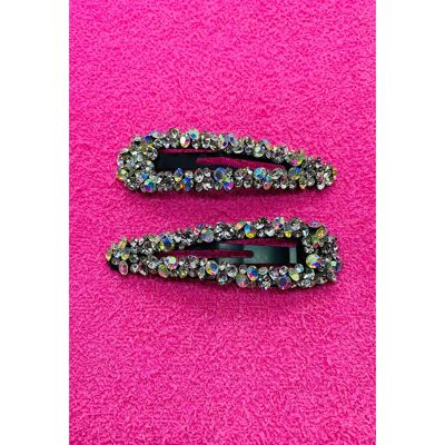Set of Two Diamante Hair Clips
