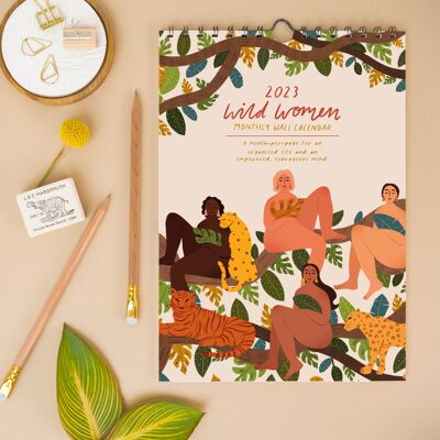 A4 Wild Women 2023 Monthly Calendar