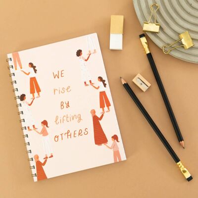 We Rise By Lifting Others' Lined Notebook